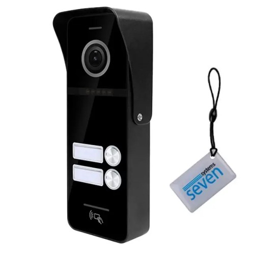 Вызывная панель домофона со встроенным считывателем карт SEVEN CP-7504/2 RFID черный (Украина)