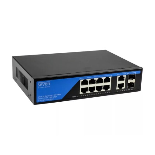 Гігабітний PoE комутатор 8 портів SEVEN P-7328FG-2SFP (Україна)