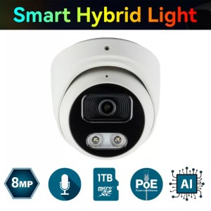 IP-відеокамера 8 Мп SEVEN IP-7218PA-DL white 2,8 мм з розумним подвійним підсвічуванням (Україна)