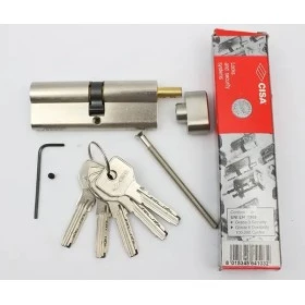 Cisa Asix 85мм 45х40 ключ/тумблер нікель (Італія)
