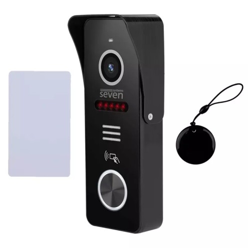 Вызывная панель домофона со встроенным считывателем карт EM-Marin SEVEN CP-7502F RFID черный (Украина)