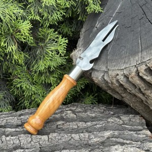 Вилка Mzavod с деревянной ручкой для снятия мяса 280х2мм, света (Украина)
