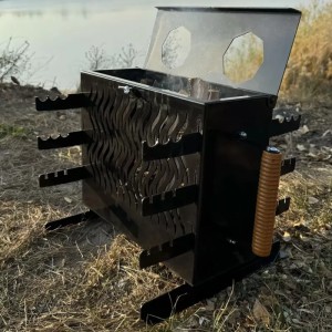 Вертикальный мангал Mzavod Пандора на 6 шампуров 2мм (Украина)