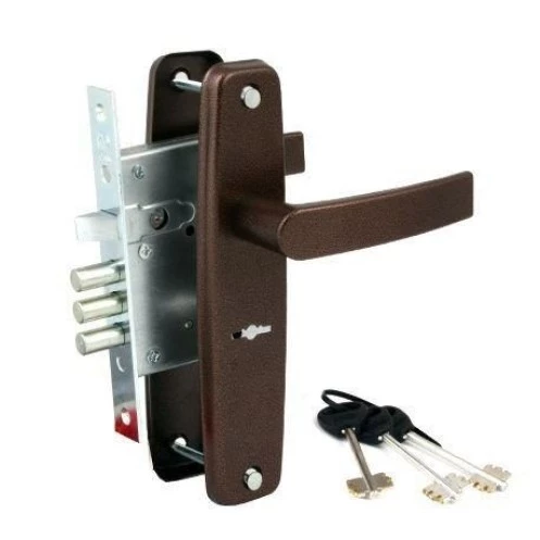 Замок врізний ПРО-САМ ЗВ9-6/13 c ручками «мідь»