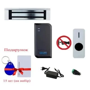 Бесконтактный комплект контроля доступа с магнитным замком 180кг SEVEN LOCK KA-7810 (Украина)
