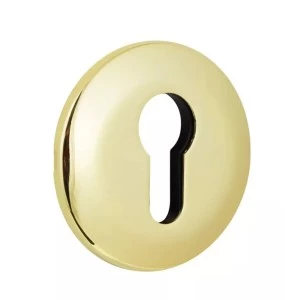 Щиток MUL-T-LOCK A733 DIN ROUND латунь PVD без шторки (Ізраїль)