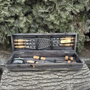 Подарочный набор Mzavod Мастер BBQ темная текстура (Украина)