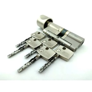 Dom Diamant 134мм 52x82 ключ-тумблер никель (Германия)