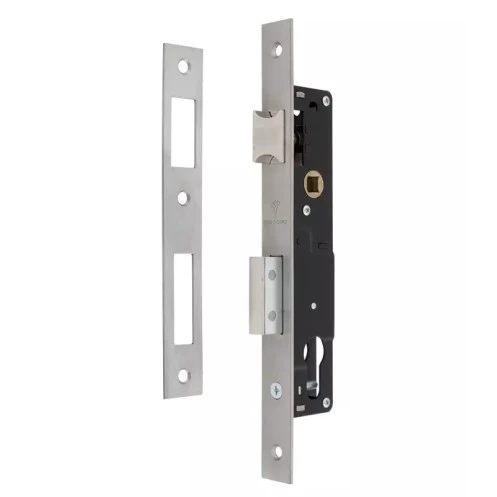 Дверной узкопрофильный врезной замок MUL-T-LOCK DIN 726 UNIV BS35 мм 90 мм SS 22 мм FOREND SP