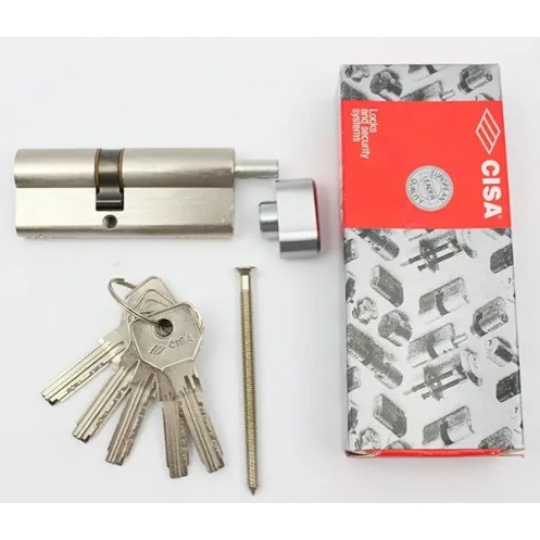 Cisa Asix 80мм 35х45 ключ/тумблер нікель (Італія)
