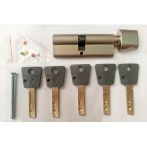 MUL-T-LOCK 7Х7 62мм 27х35Т ключ/тумблер нікель (Ізраїль)