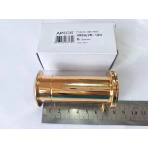 Глазок дверной APECS 3028/70-120-G золото (Китай)