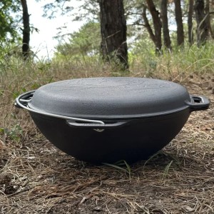 Казан азіатський КА-12КС чавунний з кришкою-сковородою 12л (Україна)