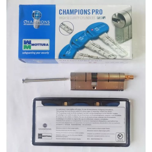 Mottura Champions PRO 92мм 41х51 ключ/тумблер матовий хром (Італія)