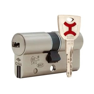 Цилиндр дверной CISA AP4 S ключ/ключ, 3 ключа, никель матовый (Италия)