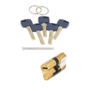 Дверной цилиндр APECS Premier XR-70-G 30х10х30 ключ/ключ золото 