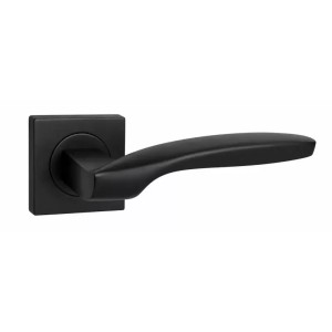 Дверна ручка JORGE Квадро 06-56036 mat black, чорна (Китай)