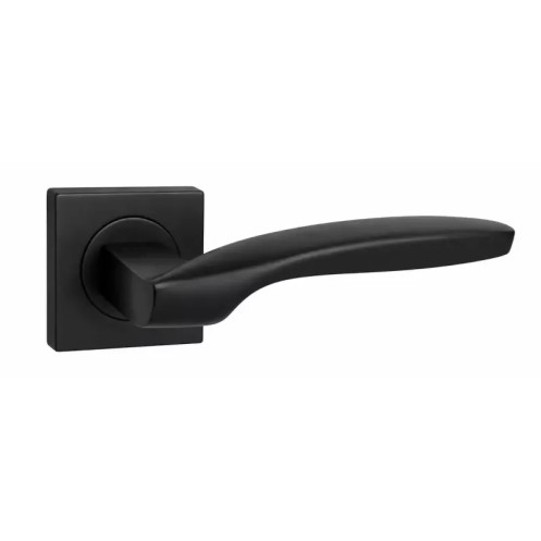 Дверна ручка JORGE Квадро 06-56036 mat black, чорна (Китай)