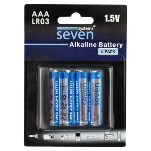 Батарейки SEVEN LR03 AАA 1.5V 4 шт (Україна)
