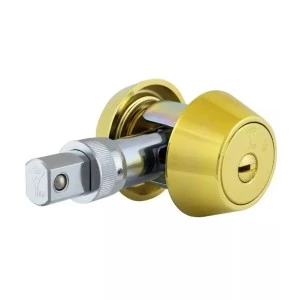 Дверний додатковий замок врізний MUL-T-LOCK 1-WAY DEAD_BOLT HERCULAR SHINY_BRASS UNIV BS60/70мм *MT5+ 3KEY DND2C_B/S 94 