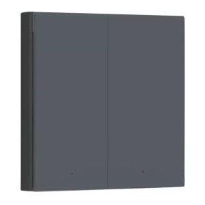 Настінний вимикач Aqara H1 WS-EUK02 без нейтралі, 2 клавіші, Zigbee 3.0, сірий (Китай)