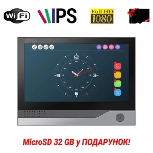 IP-відеодомофон 7 дюймів з Wi-Fi SEVEN DP-7578FHDW - IPS чорний (Україна)