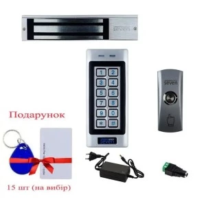 Комплект контроля доступа с магнитным замком для тяжелых дверей SEVEN LOCK KA-7801 (Украина)