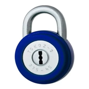 Замок навісний TOKOZ 375/45, 3 ключі, NR shackle, синій (Чехія)