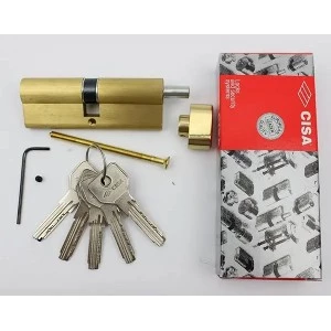 Cisa Asix 90мм 45х45 ключ/тумблер латунь (Італія)
