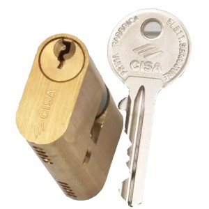 Цилиндр овальный Cisa 08210 80мм 40х40 ключ/ключ 3 ключа (Италия)