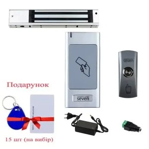 Комплект контроля доступа с магнитным замком для металлических дверей SEVEN LOCK KA-7804 (Украина)