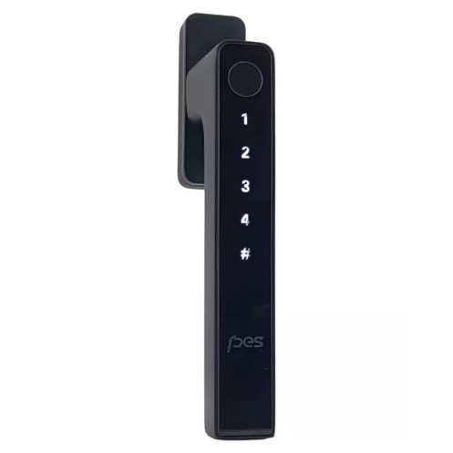 Черная биометрическая оконная ручка PES Window 1