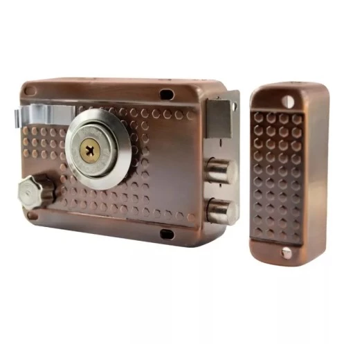 Дверний накладний замок Comit CT0671, 2 ригелі, 3 ключі