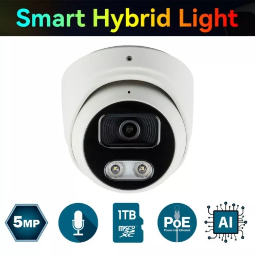 IP-відеокамера 5 Мп SEVEN IP-7215PA-DL white 4 мм з розумним подвійним підсвічуванням (Україна)