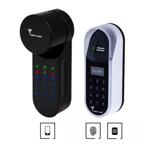 Электронный контроллер MUL-T-LOCK ENTR черный с Fingerprint  доступ по отпечаткам пальца + код