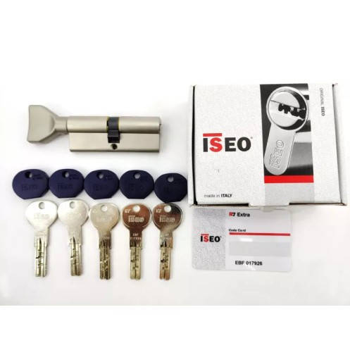Iseo R7 100мм 45х55 ключ/тумблер никель (Италия)