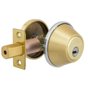 Дверной дополнительный замок врезной MUL-T-LOCK 1-WAY DEAD BOLT DBM ClassicPro 3KEY латунь 