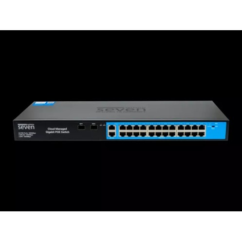 Хмарно керований гігабітний 28-ти портовий PoE комутатор SEVEN GPS424 (Україна)