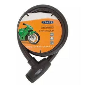 Навесной тросовый замок TOKOZ MOTO BLACK 100 см 2KEY ТК8 для велосипеда