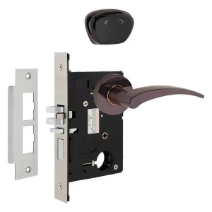 Отельный замок JWM F8-RR G-handle MIFARE 38-55 мм левый латунь (Китай)
