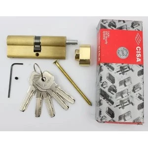 Cisa Asix 85мм 45х40 ключ/тумблер латунь (Італія)
