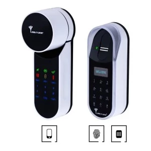 Электронный контроллер MUL-T-LOCK ENTR белый с Fingerprint  доступ по отпечаткам пальца + код