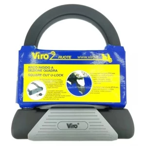 Навесной мото замок VIRO MOTO SEZIONE BLACK 2KEY с скобой 145 мм 