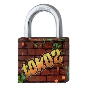 Замок навісний TOKOZ GRAFFITI 40 NR shackle, 22×6,2 мм (Чехія)