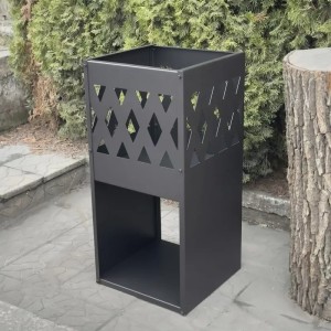 Чаша для очага Mzavod Лори-Макс 41,5×40,5×85 см из стали 2 мм черная (Украина)
