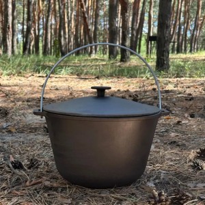 Казан туристичний КТ-10 чавунний з кришкою 10л (Україна)