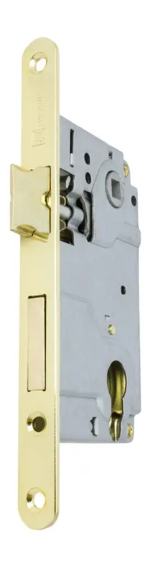 Дверний міжкімнатний замок під циліндр PALADII 9171С 85*50 PB жовтий (AGB) 