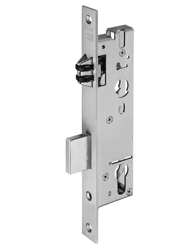 Дверной узкопрофильный врезной замок Wilka 1452 35D/P24/L+P/N1 никель 