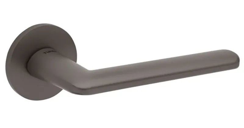 Ручка дверна на тонкій розетці Tupai 3098R 5S титан (Португалія)