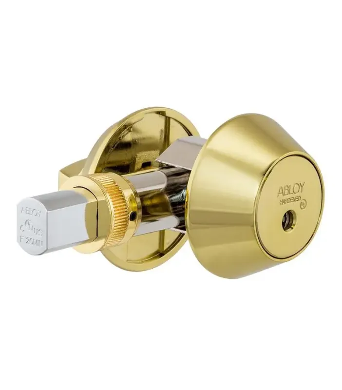 Дверний додатковий замок ABLOY 1-WAY полірована латунь